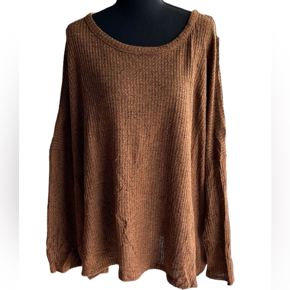 Lane Bryant waffle knit long sleeve top size 22/24